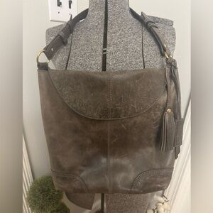 Diba True Distressed Brown Leather Purse